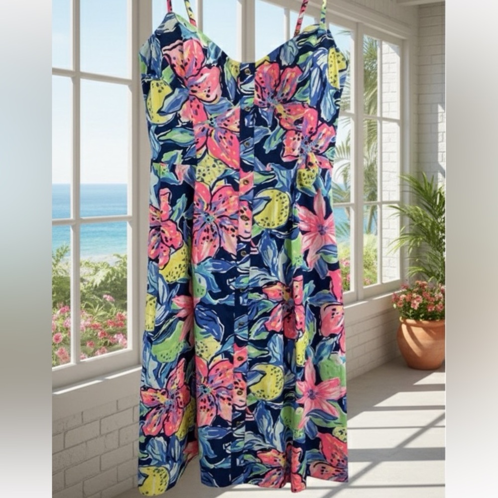 Lilly Pulitzer Easton dress in the "Nauti Navy Capri Soleil"